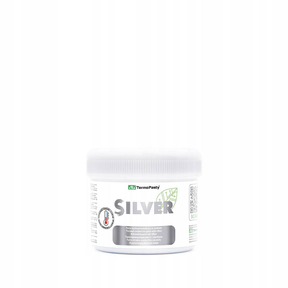 Teplovodivá pasta Silver 100 g Ag pro chladič Cpu Gpu >3,8 W/mK