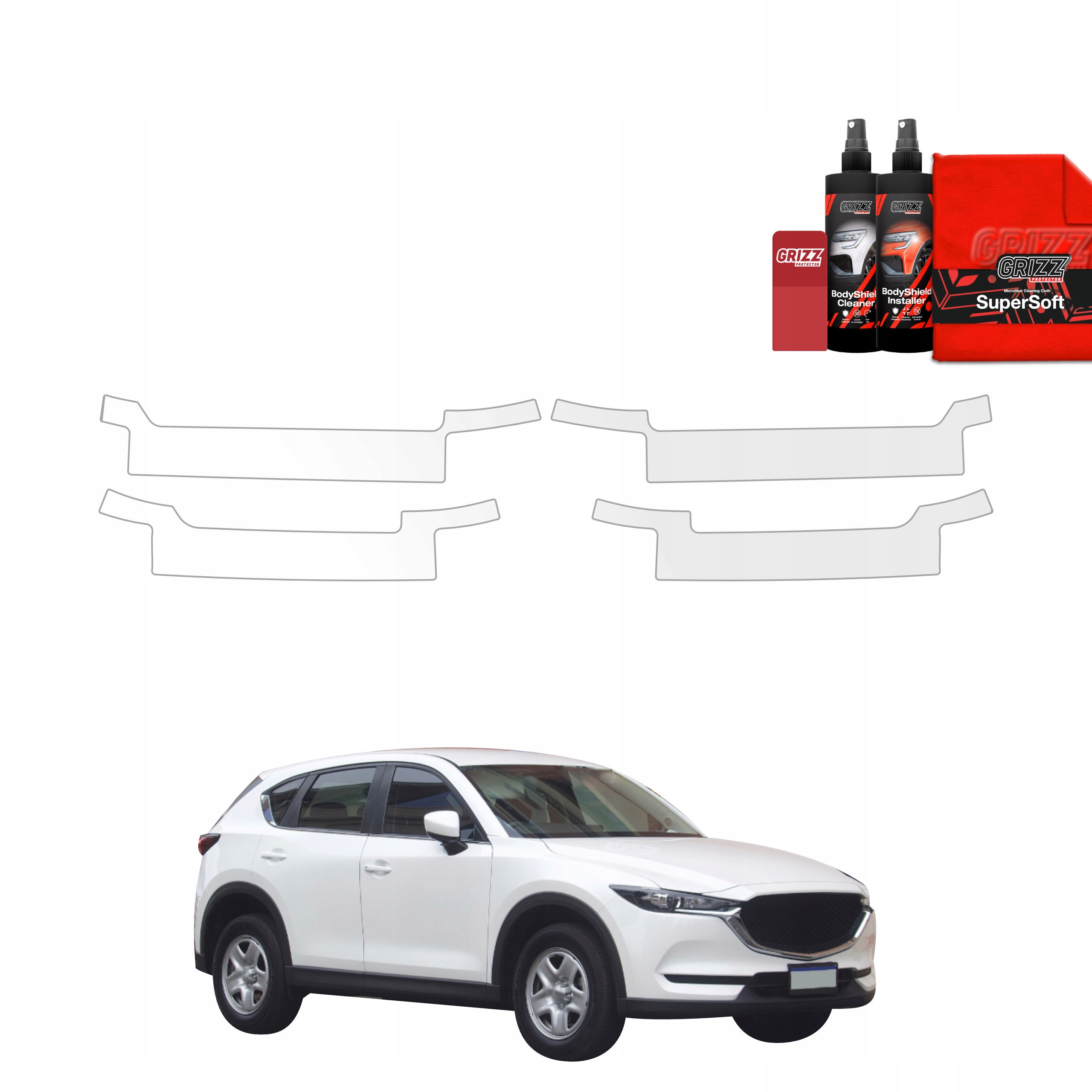 4v1 Fólie Ppf dýha na prahy pro Mazda CX5 Kf (2016-2025)