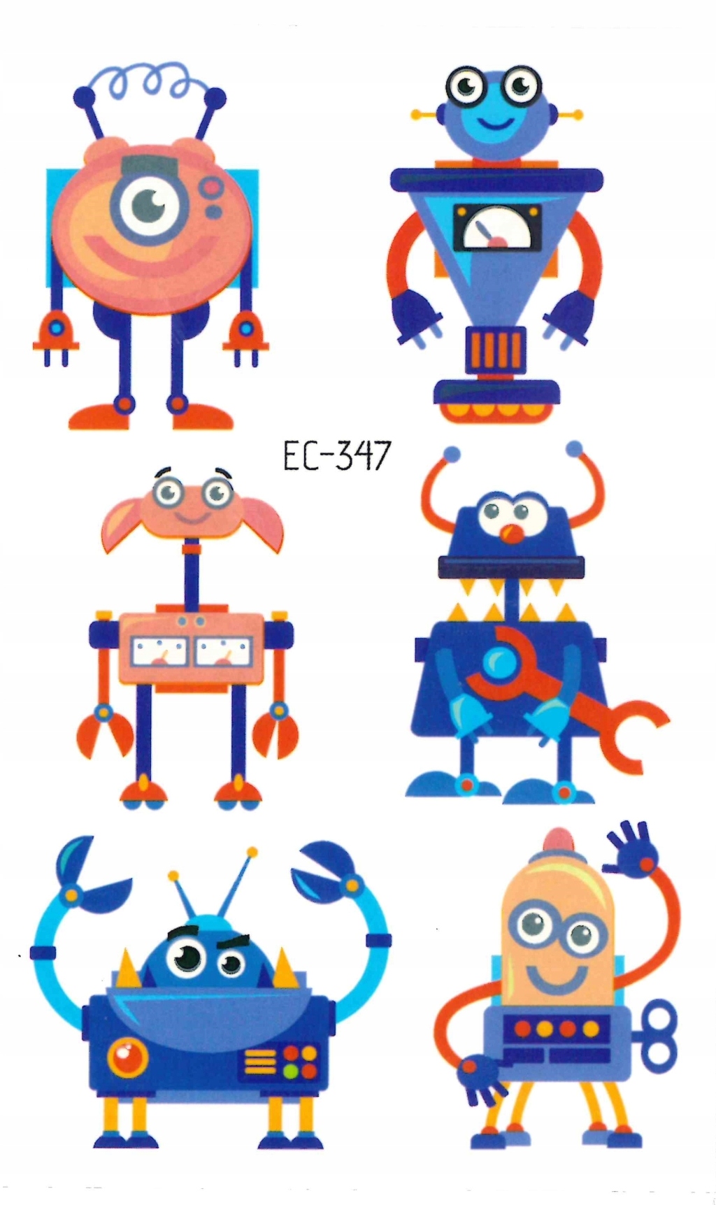 

Tatuaże zmywalne dla dzieci Roboty EC347