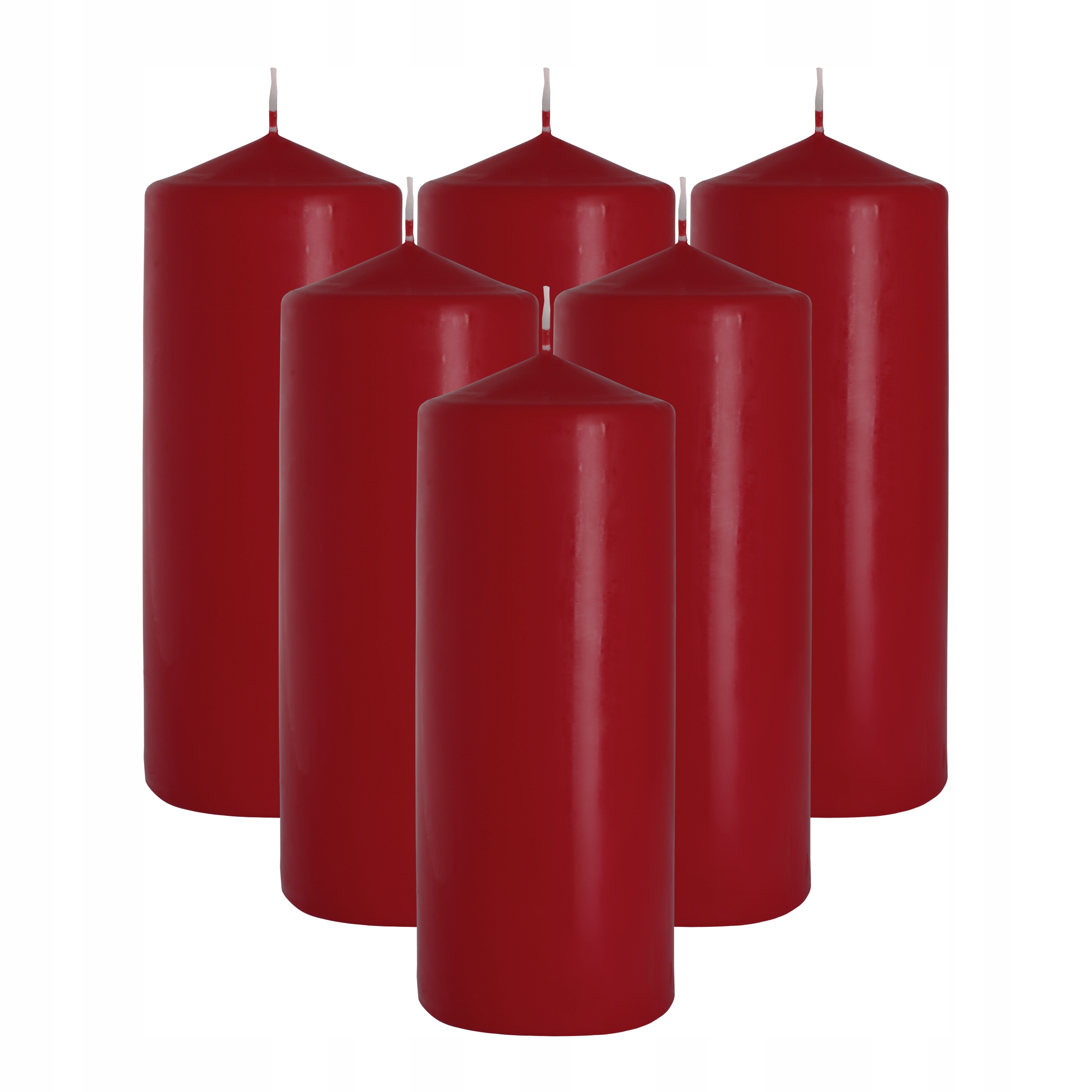 

Świeca Świeczka Walec Pieńkowa Bordowa 20x8cm 6szt