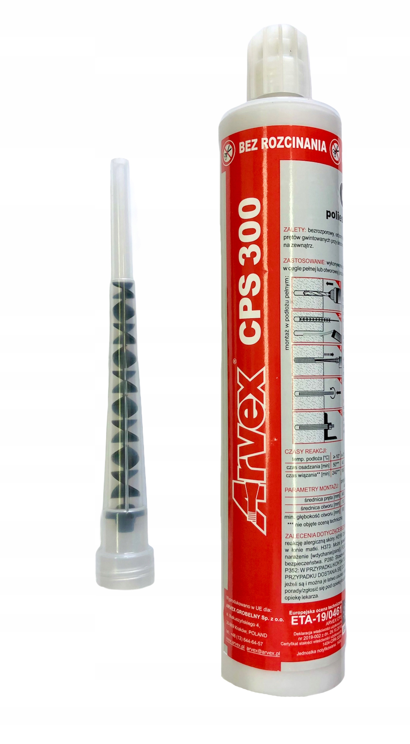

Hm kotwa kotwy chemiczna klej żywica Arvex CPS300