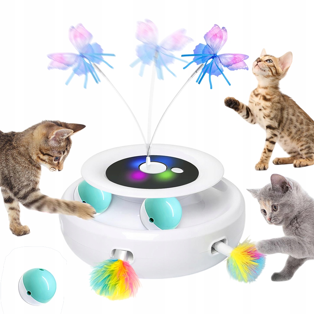 3V1 Senzorické Hrací Kolo Pro Kočky S Dobíjecím Časovačem 20 CM