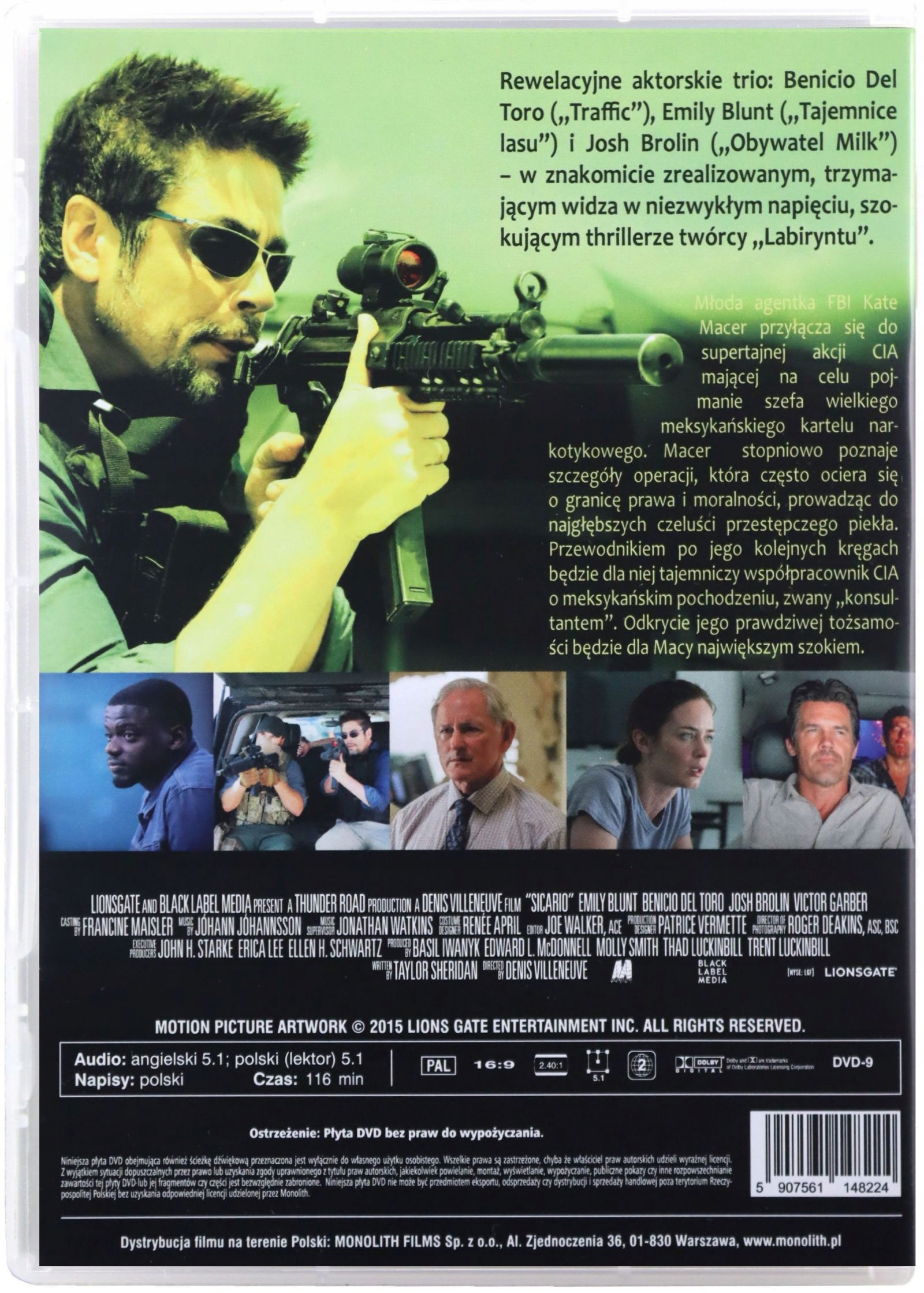 SICARIO (DVD) Rodzaj wydania Wydanie pełne