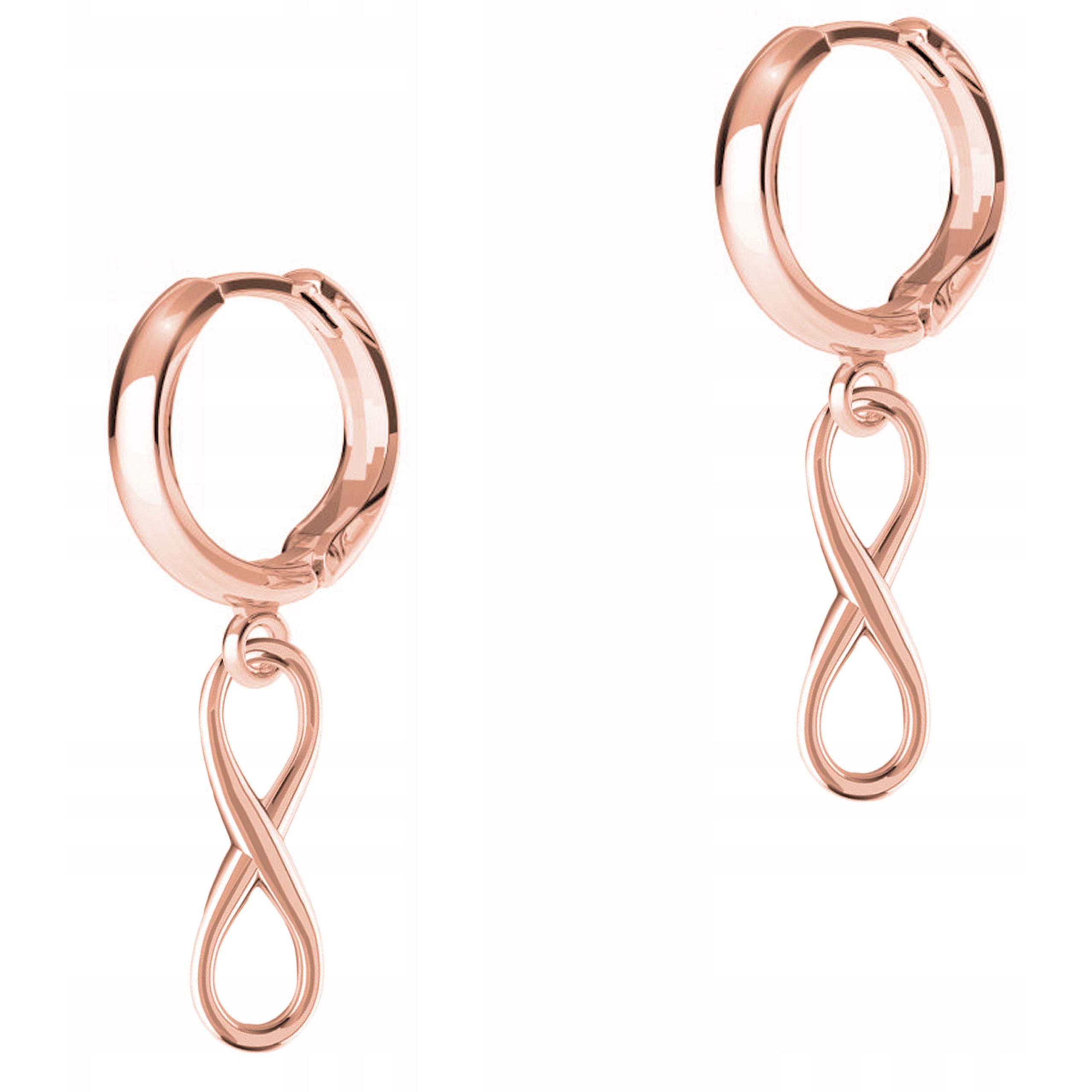 Náušnice Pozlacené s nekonečnem Znamení nekonečna Stříbro 925