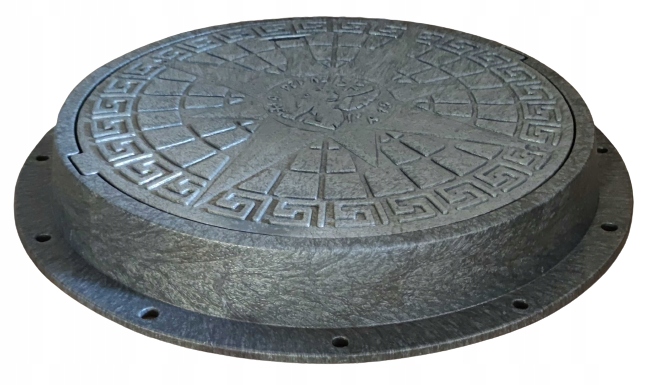 Kryt poklopu šachty septiku 5Ton 80/60 cm sivý