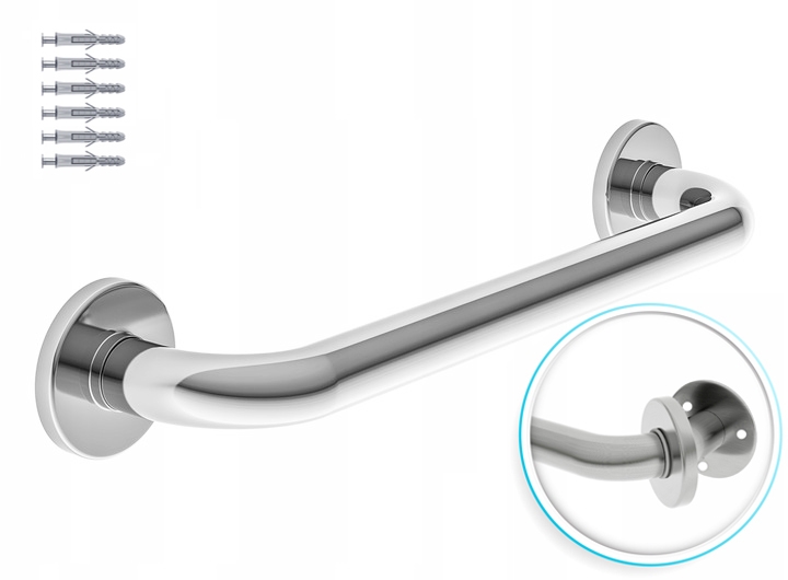Uchwyt Prosty 80 cm Dla Niepełnosprawnych Poręcz Łazienkowa Dla Seniorów
