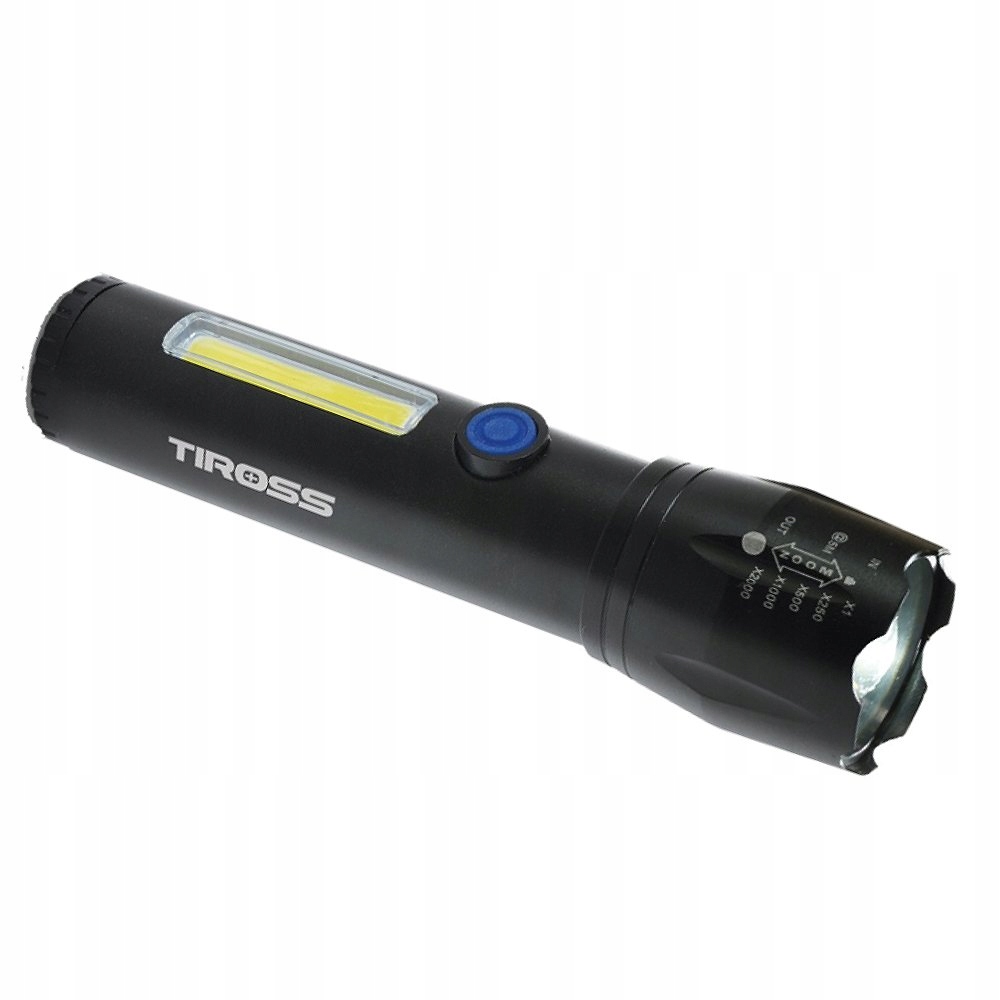 Latarka Ręczna Turystyczna Tiross TS2254 Led 1000 lm Mocne Światło Aku