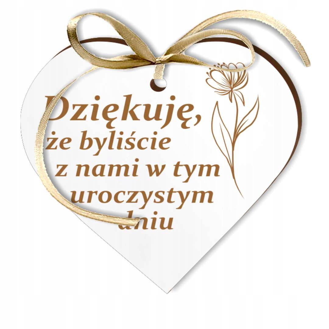 zawieszka Serce komunia Chrzest podziękowanie x5