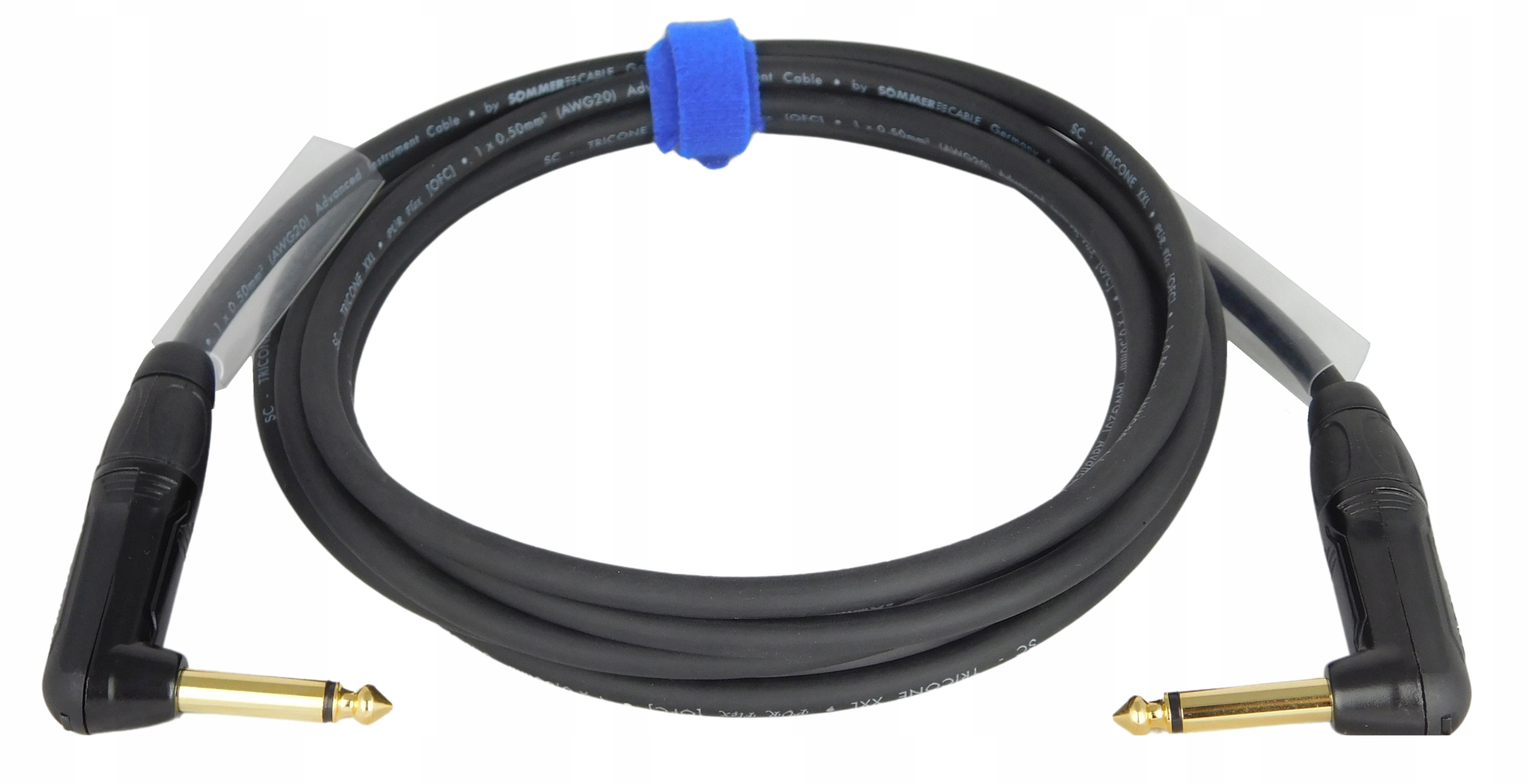 Tricone XXL Kytarový Úhlový Jack 6,3 Roxtone 10 m