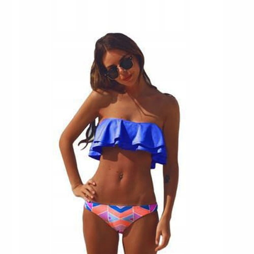 

brazylijskie Bikini Strój Blogerski falbanki L 292