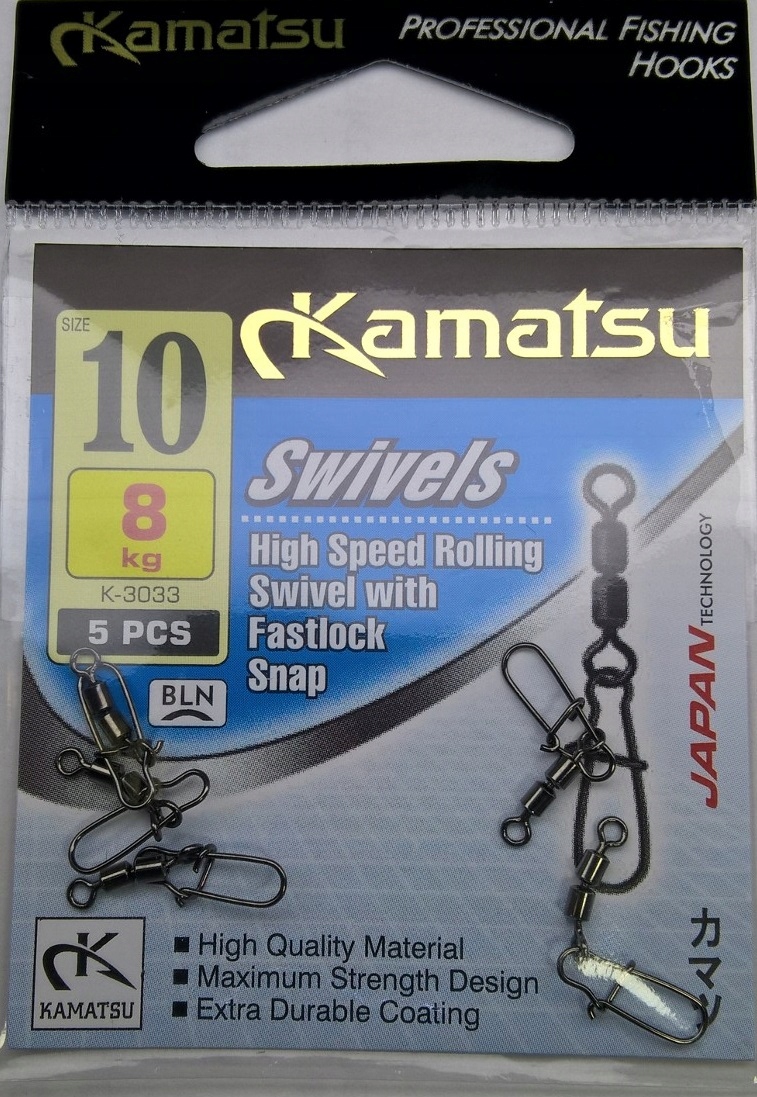 

Kamatsu Agrafka z podwójnym krętlikiem nr.10-8kg