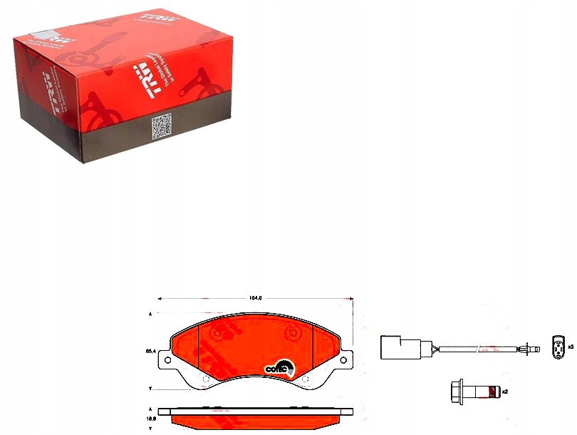 Brzdové Destičky Ford Přední Transit 06- S Senzory