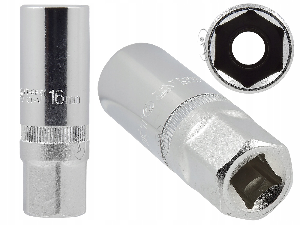 

Klucz Świec Nasadka Yato 16mm 3/8 cala Skuter 4T