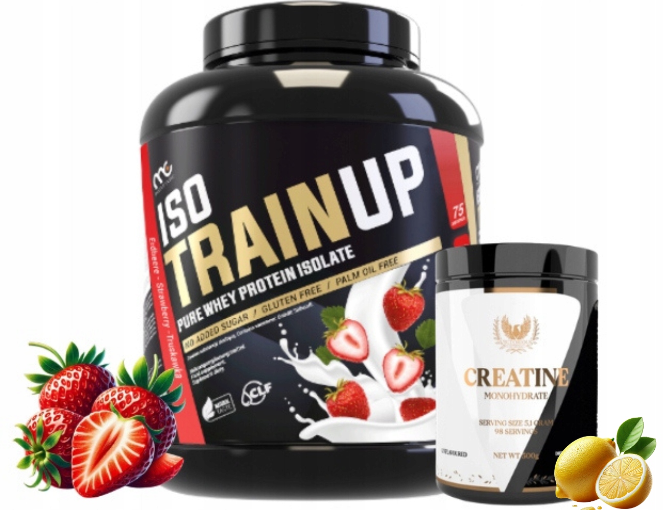 Muscle Clinic Iso Train Up 2250 g Proteinový Izolát 92 g Kreatin 500 g Mono