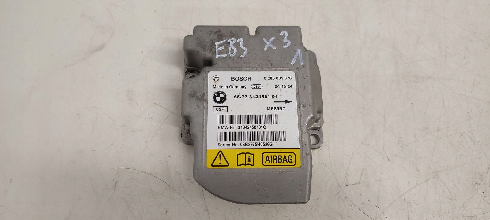 airbags air bag gurten sensor BMW E83 X3 2,0D