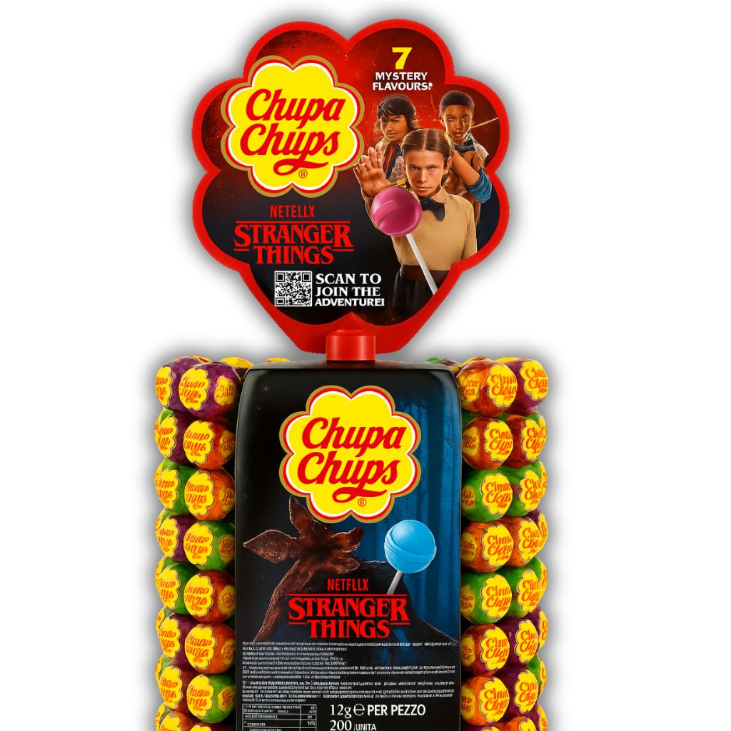 Levně Sběratelské Chupa Chups 200 ks Stranger Things Ovocný mix chutí De