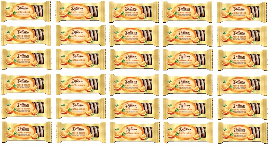Levně 30 x 135 g Delicpol Delisana Piškoty s pomerančovým želé v polevě Karton