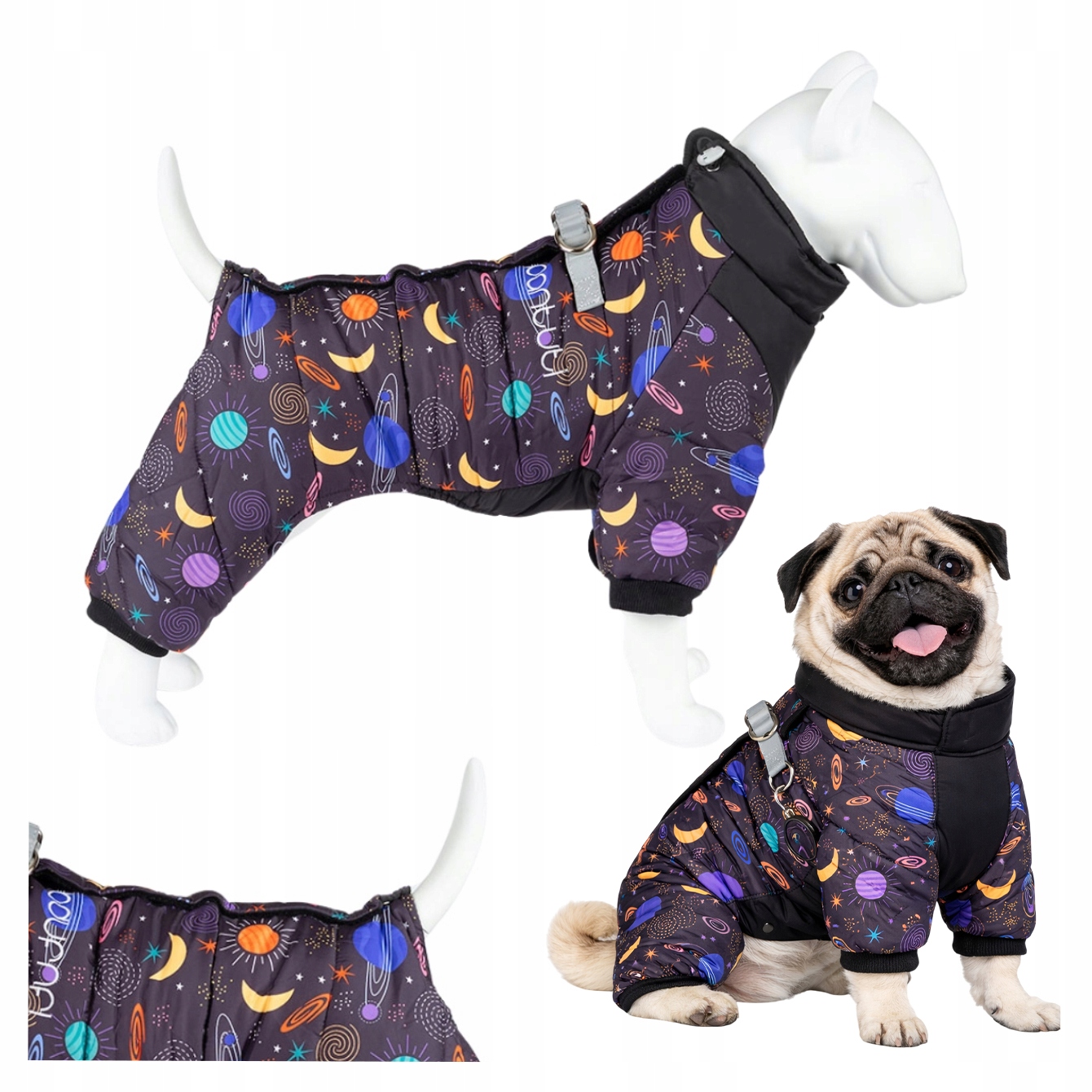 Levně Kombinéza Pro Psa Se Zapínáním Na Vodítko Zimní Teplá Lehká Odin Space 3XL