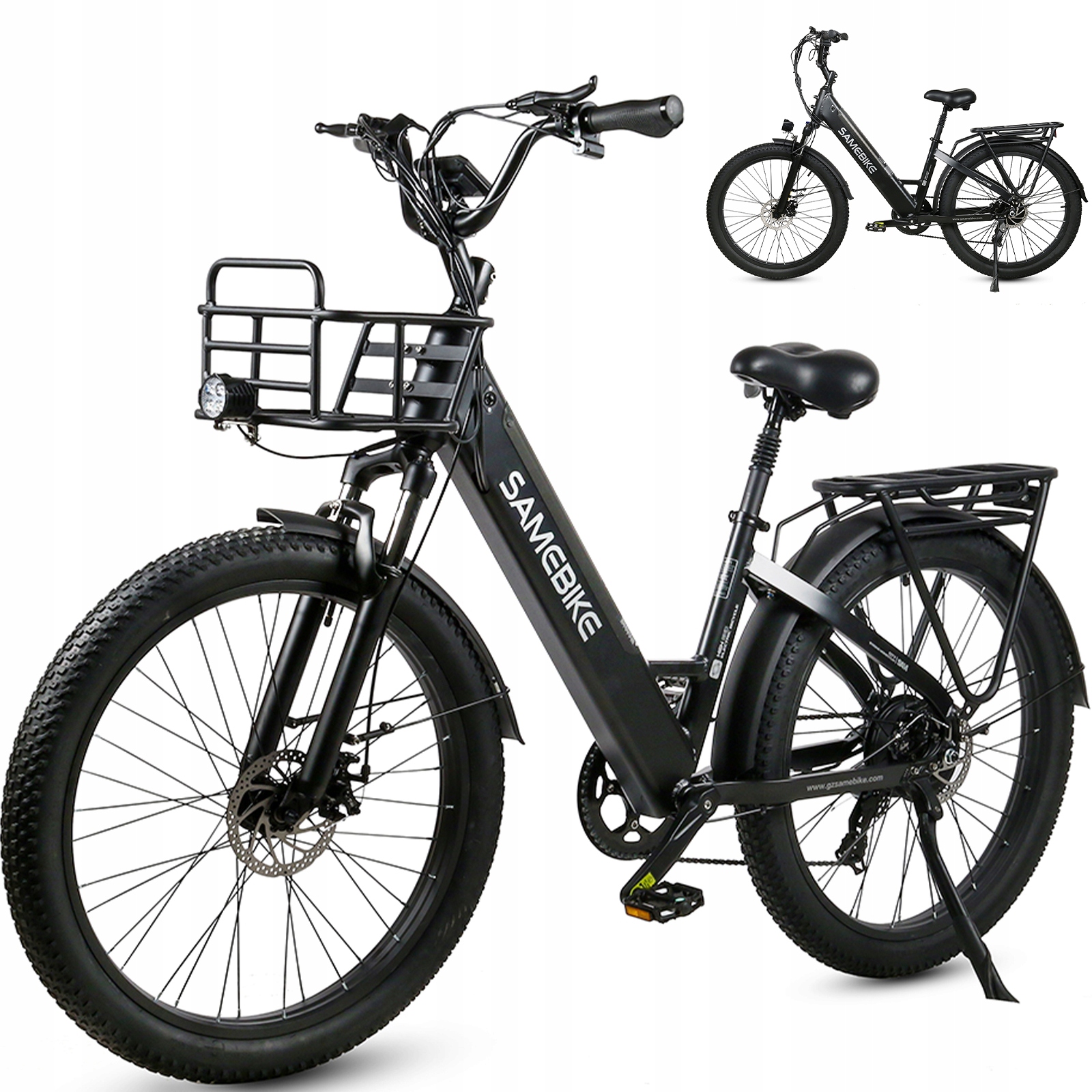 Elektrické kolo Samebike RSA01 Plus 1000W 48V14Ah 100km Dojezd 40KM/H 26"x3.0