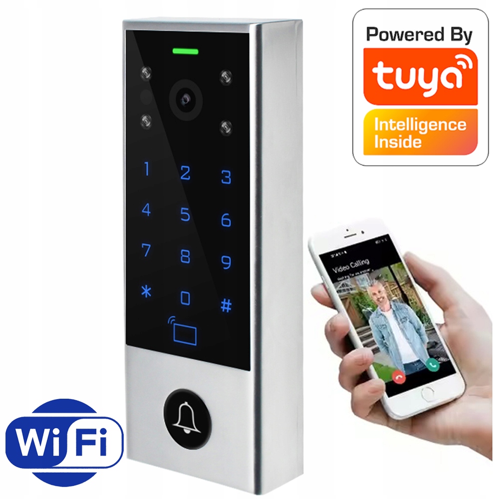 Video-domofón Zámok na kód Karta Rfid Otvorenie brány Zápis na Sd Tuya Wifi