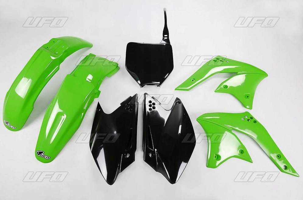 Ufo Sada Plastov Kawasaki Kxf 250 '08 Farba Oem (zelená/čierna)