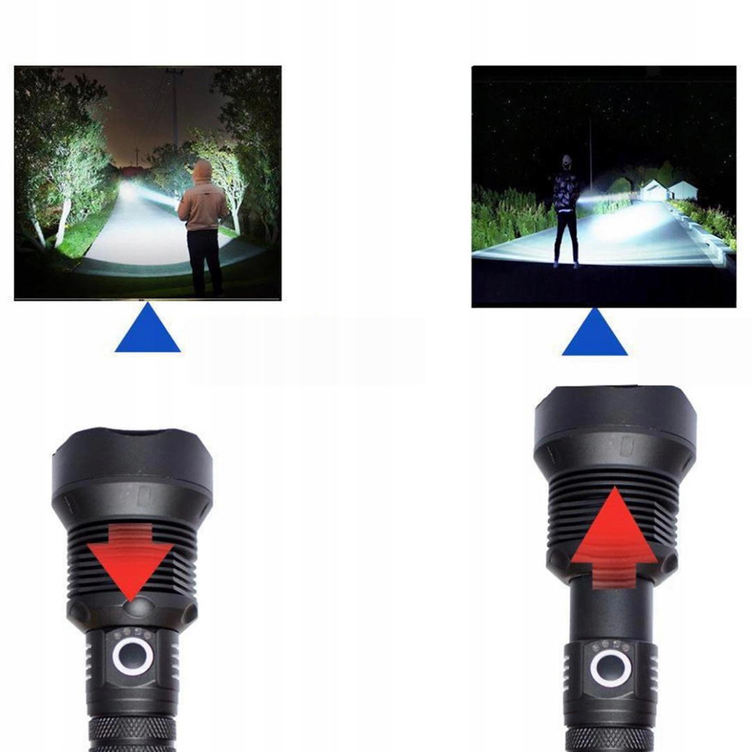 LATARKA LED STROBOSKOP ZOOM P80 WOJSKOWA MOCNA 4 TRYBY ŚWIECENIA HIT!!! Marka inna marka