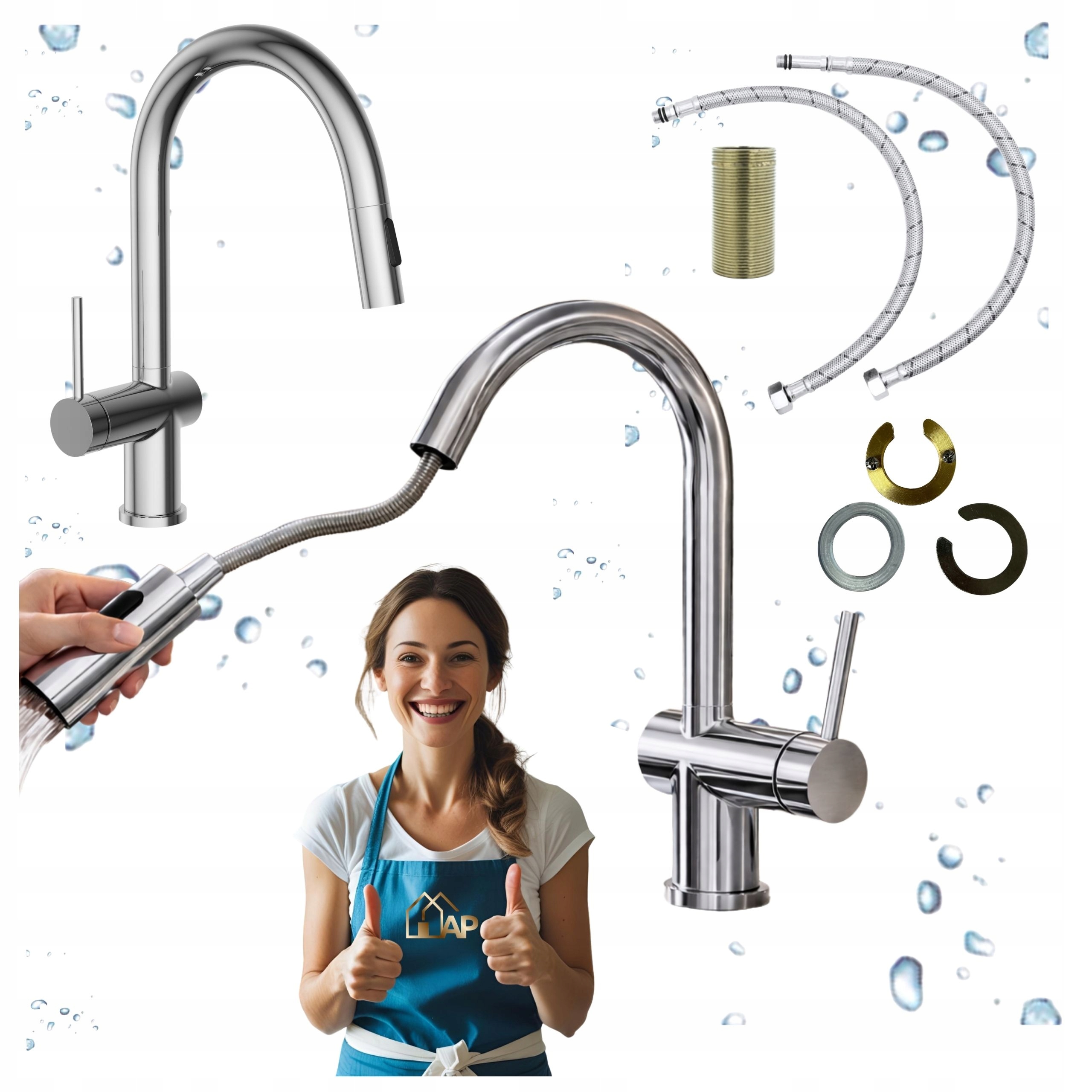 Kuchyňská baterie s výsuvným výtokem Kuchyňský kohout Chrom