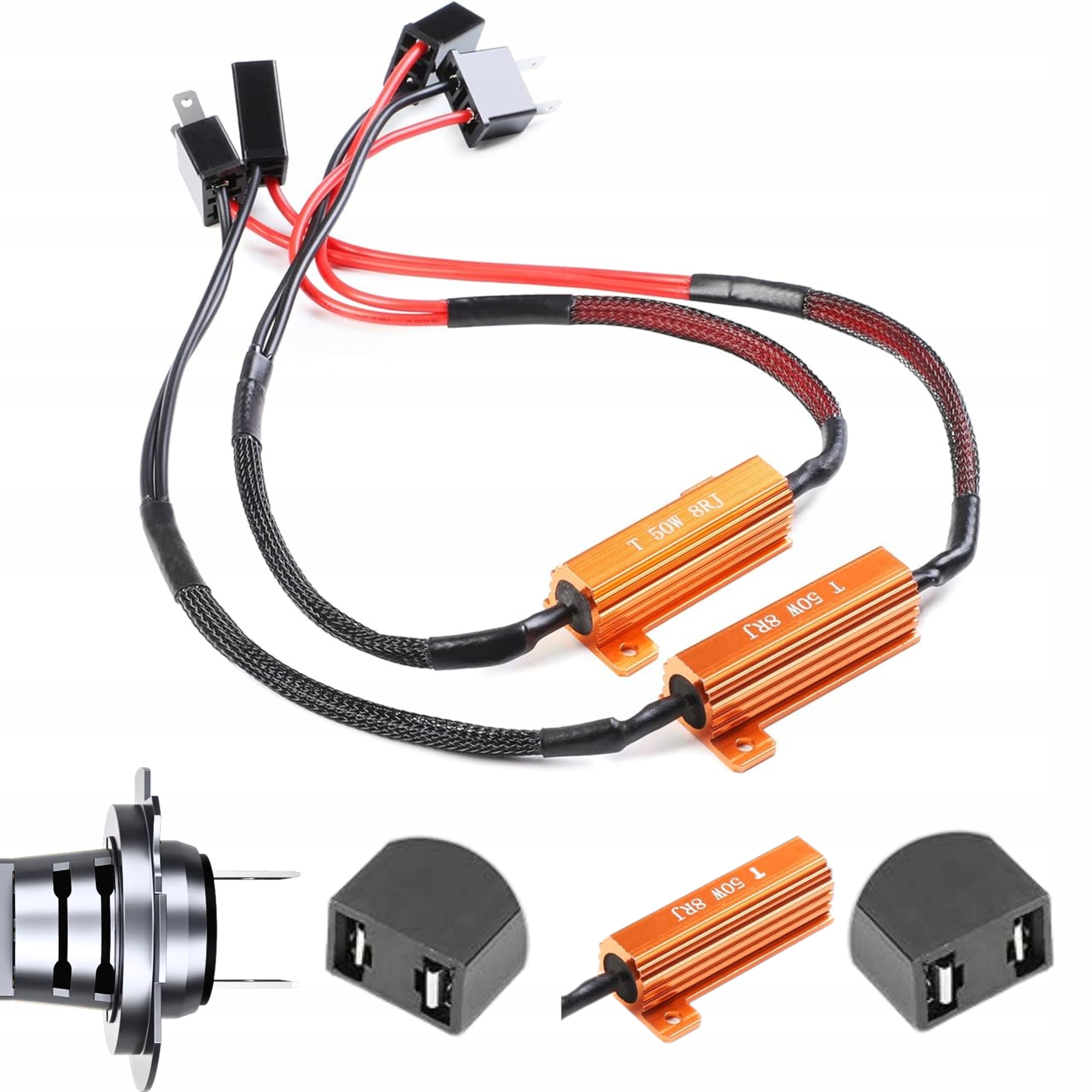 ŻARÓWKI H7 LED CANBUS 1:1 HOMOLOGACJA ŻARÓWKI LEDOWE BIAŁE XENON REZYSTOR Trwałość 50000 h