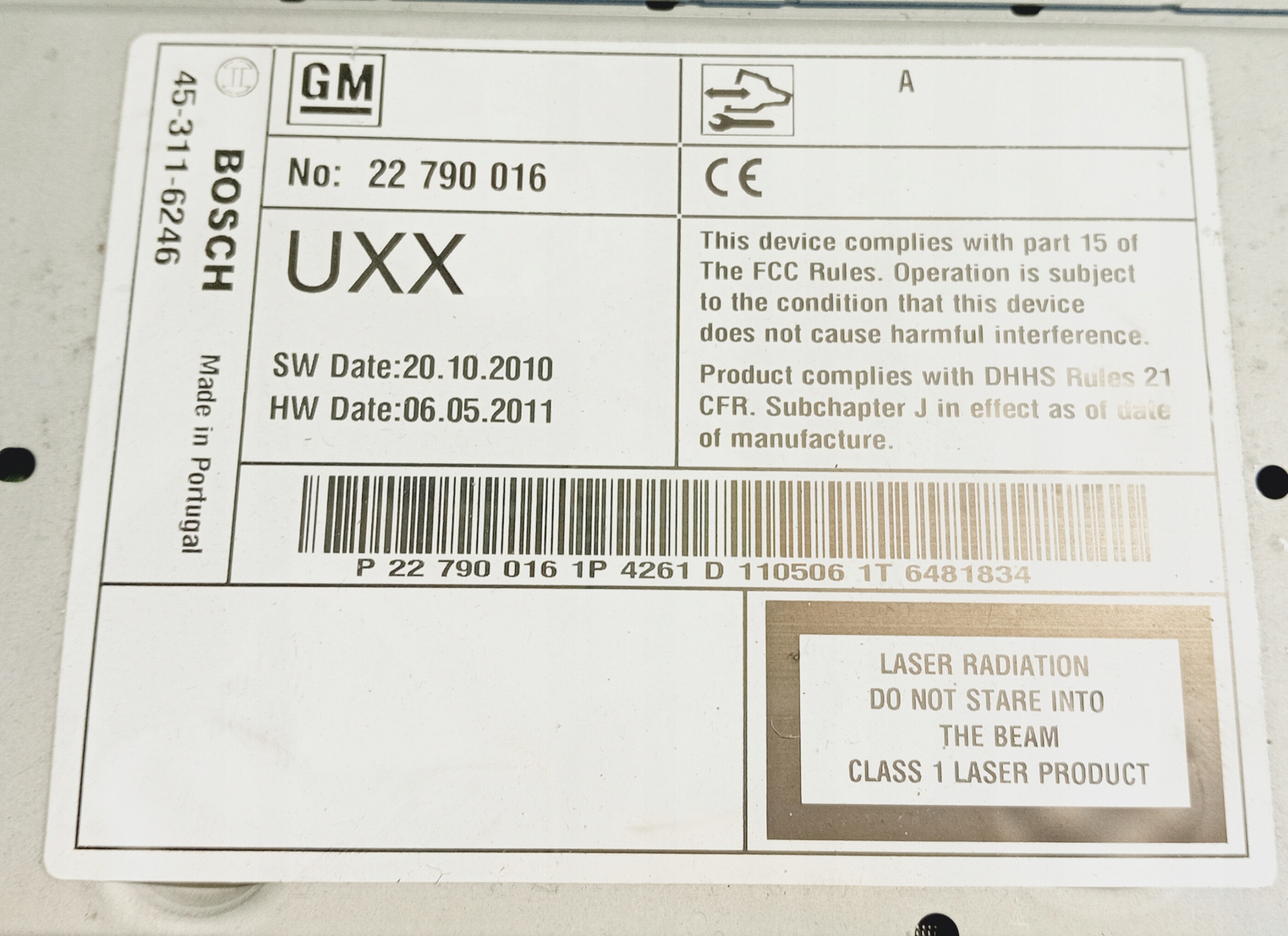 RADIO FABRYCZNE DVD800 OPEL ASTRA J