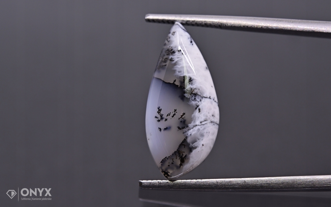 Dendritový achát z Turecka kabošon nepravidelný 19,