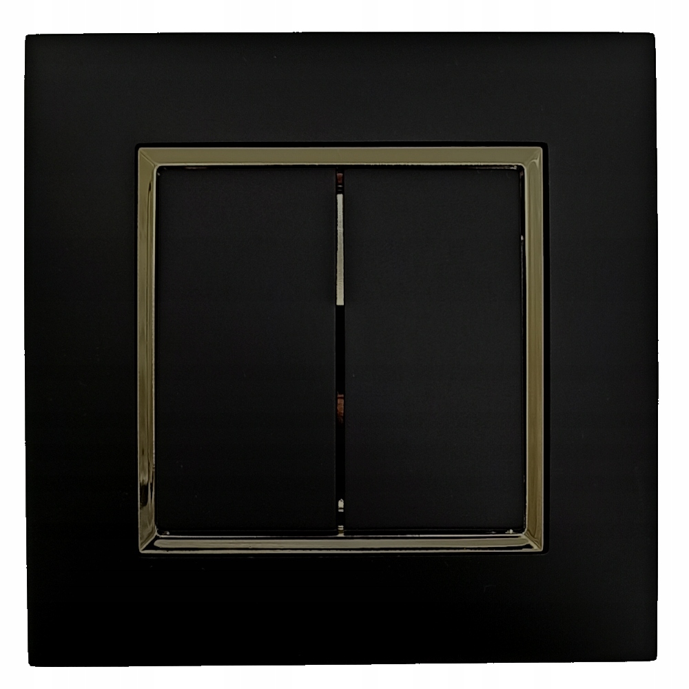 

Włącznik Podwójny Światła Aria Czarny Złoto