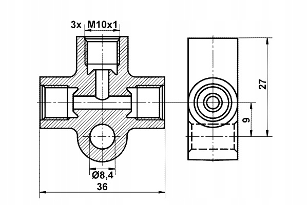ŁĄCZNIK ROZGALEZIACZ ATE 03.3513-2700.1 ATE ATE Marka ATE