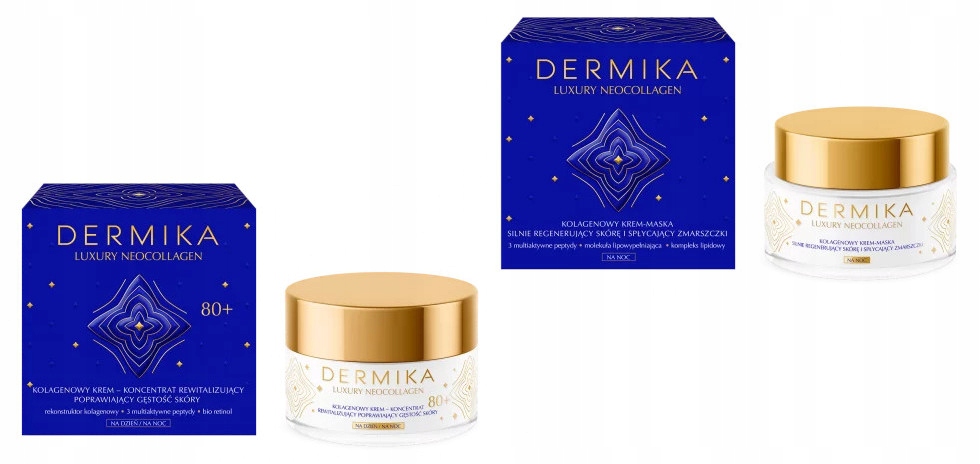 DERMIKA ZESTAW NEOCOLLAGEN 80+KREM REWITALIZUJĄCY D/N + KREM-MASKA NOC 50ml
