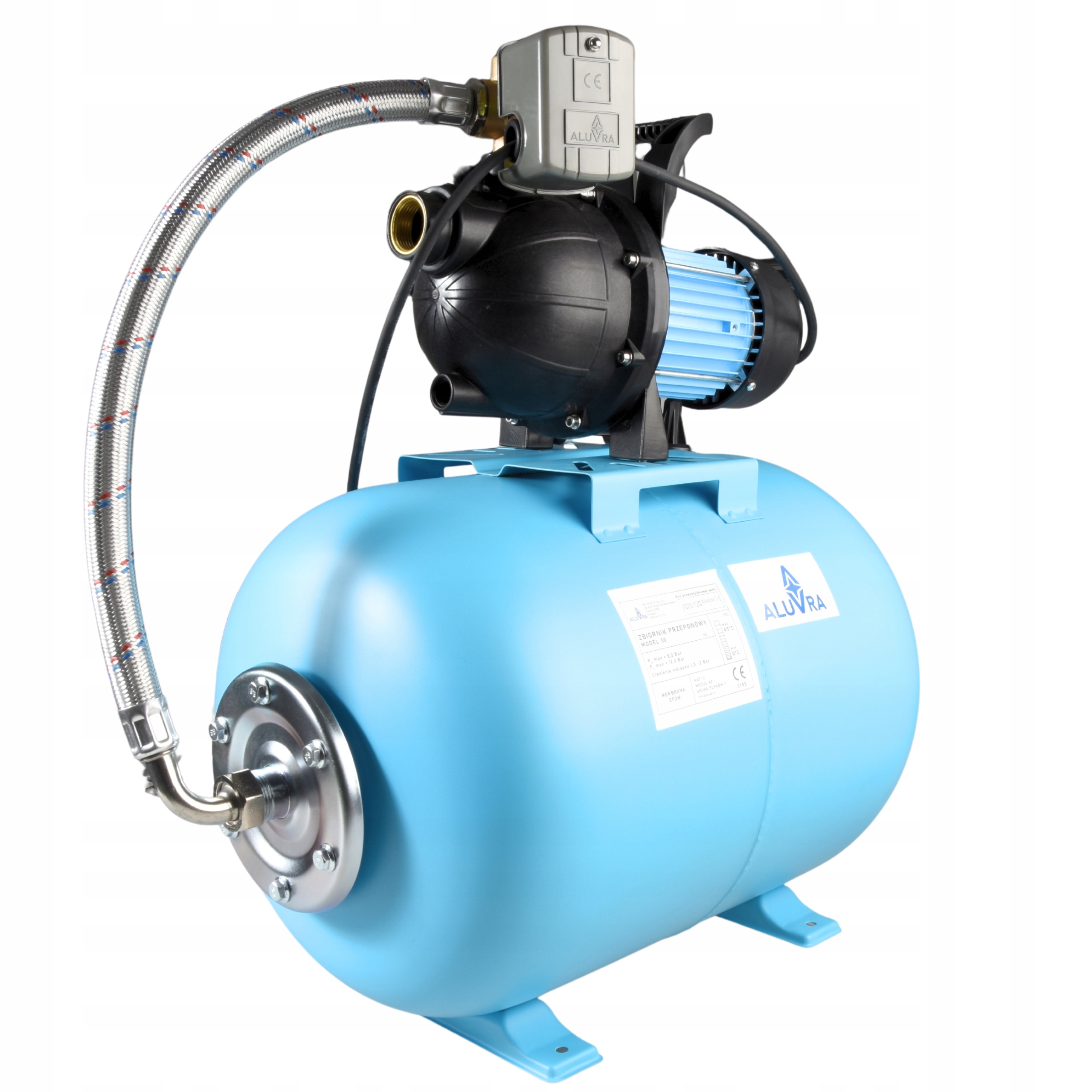 Hydrofor Na Vodu Sací Čerpadlo 1000 W 60 L/min S Nádrží 50 L, Příslušenství