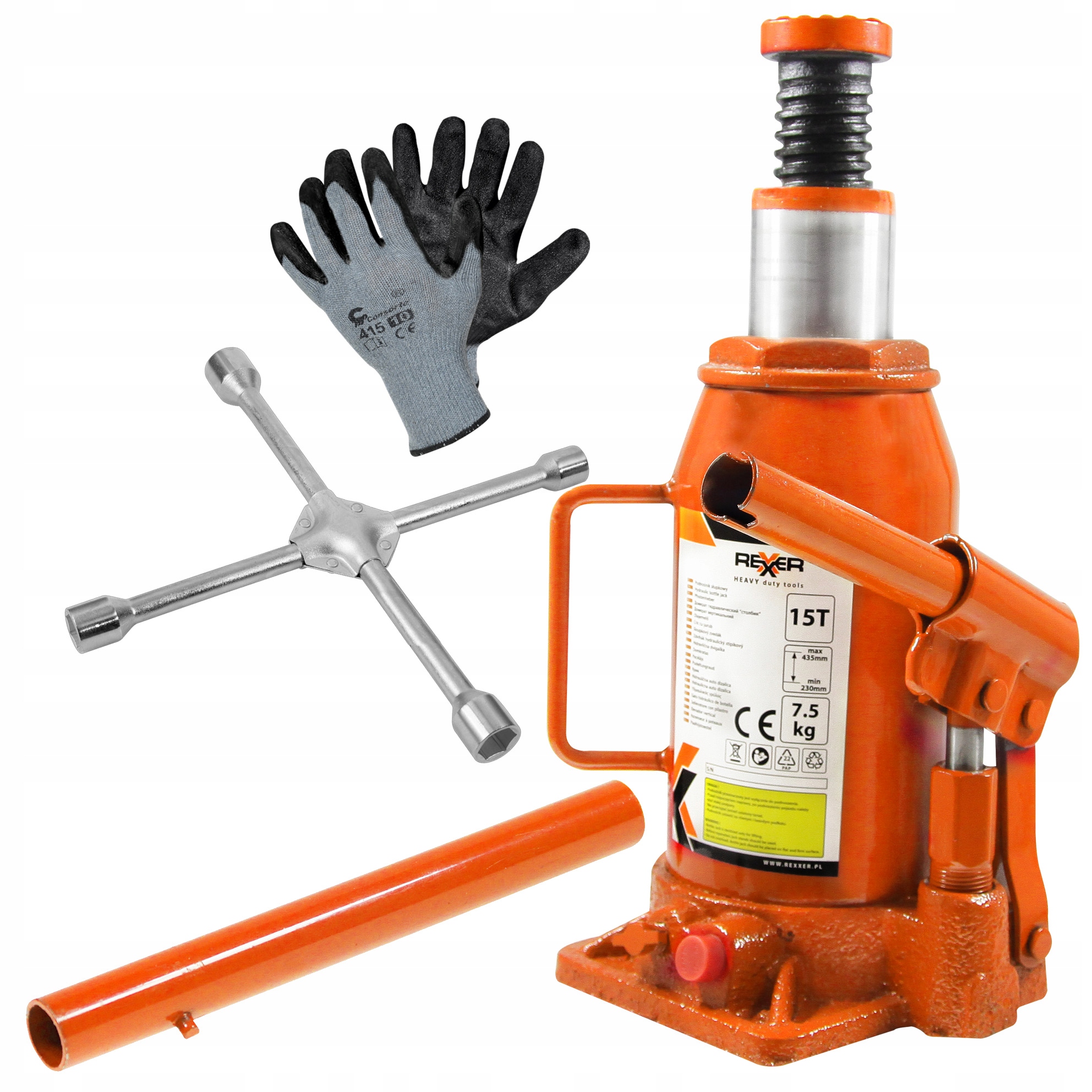 Sada: Hever 15T Křížový Klíč Pracovní Rukavice