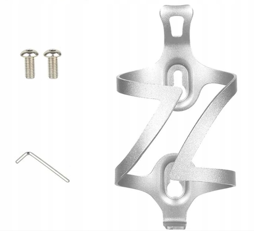 KOSZYK NA BIDON UCHWYT ROWEROWY ALUMINIUM - SREBRNY Marka RockBros