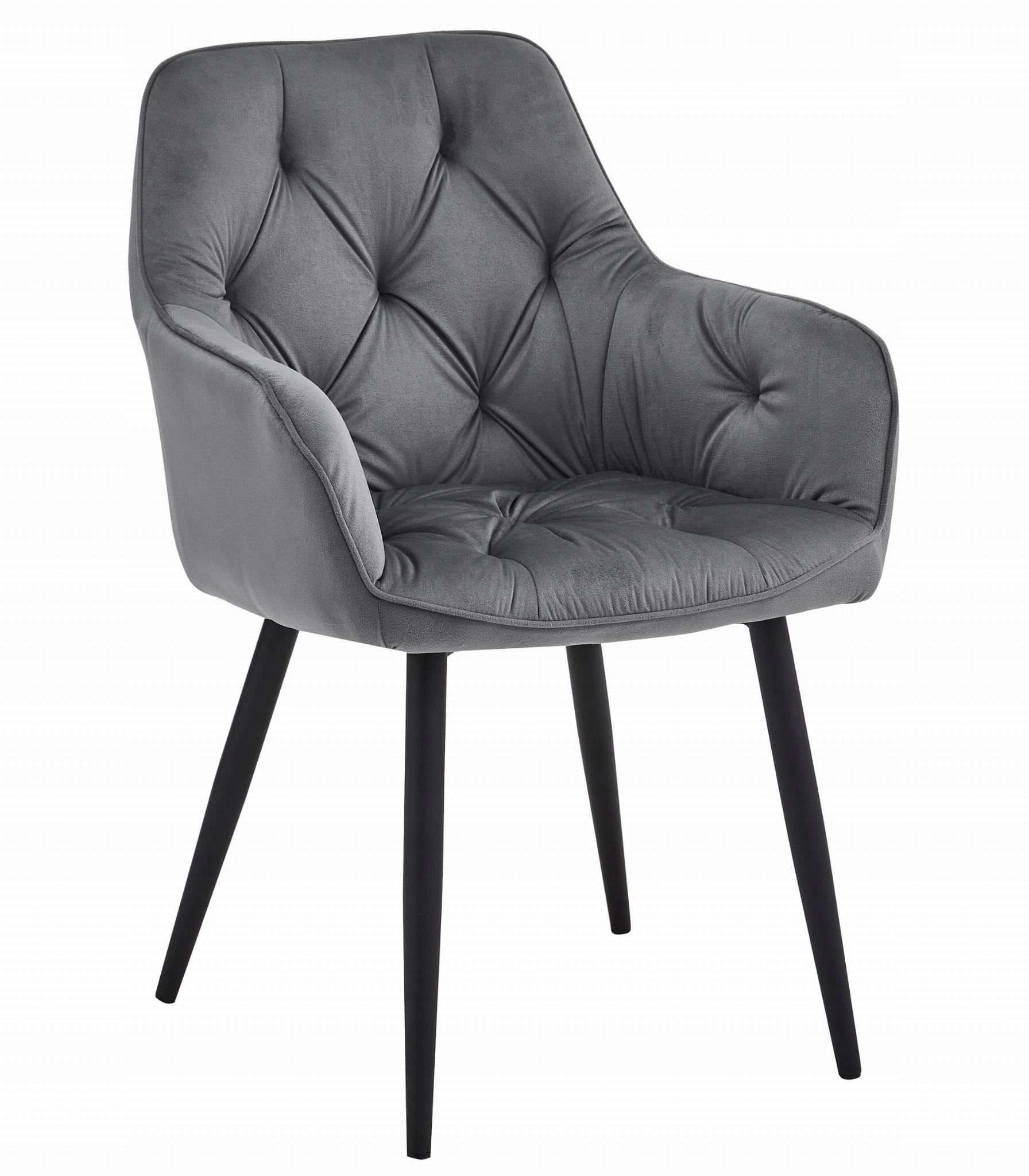 Jedálenské kreslo Jork Velvet, tmavo šedé