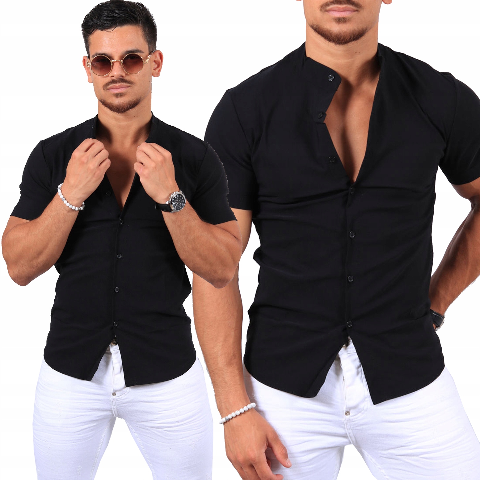 Pánská košile Stojka Casual Regular Svatba Svatební Hostina Svaté Přijímání