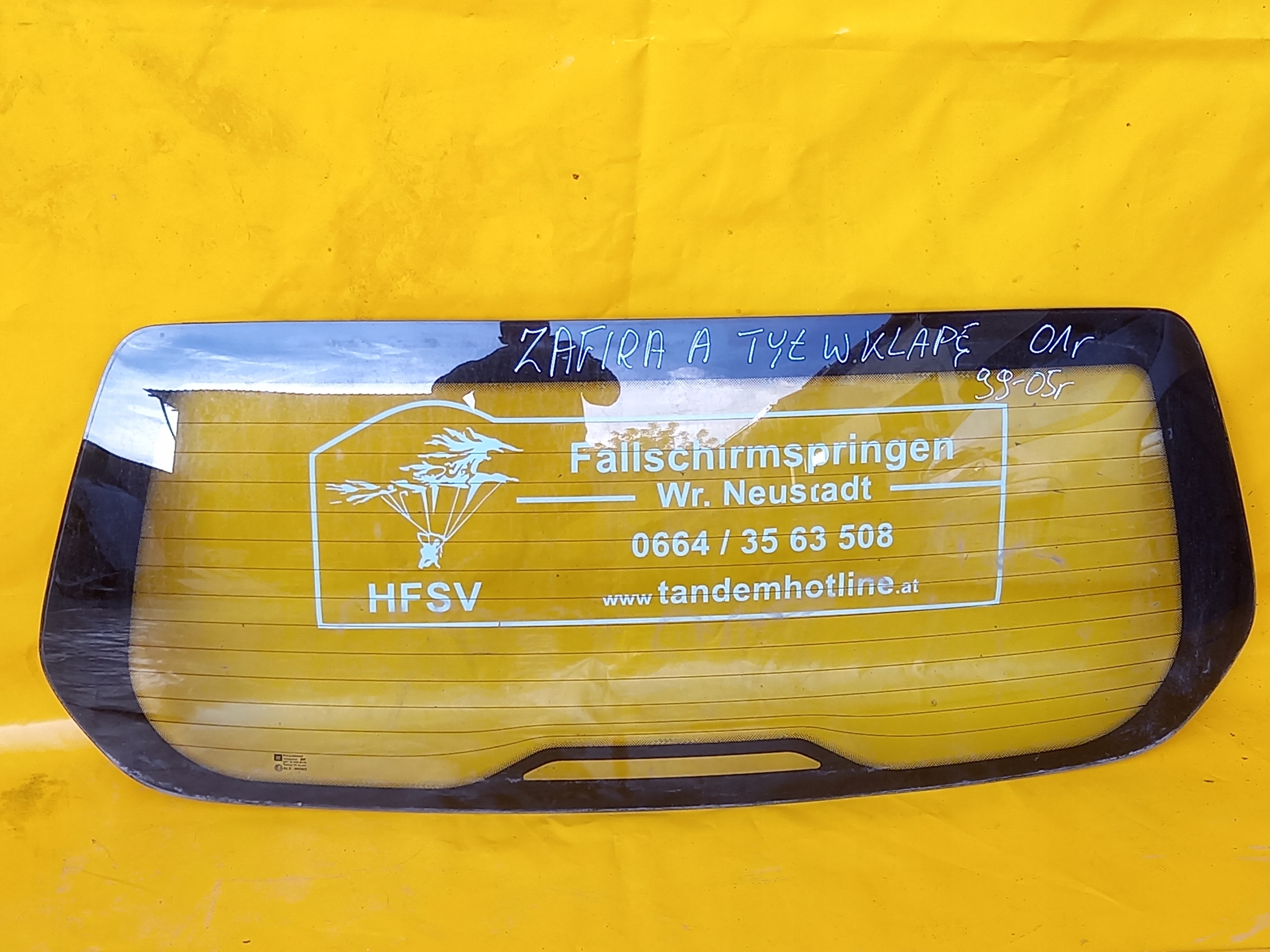 SZYBA TYŁ KLAPY OPEL ZAFIRA A 99-05r