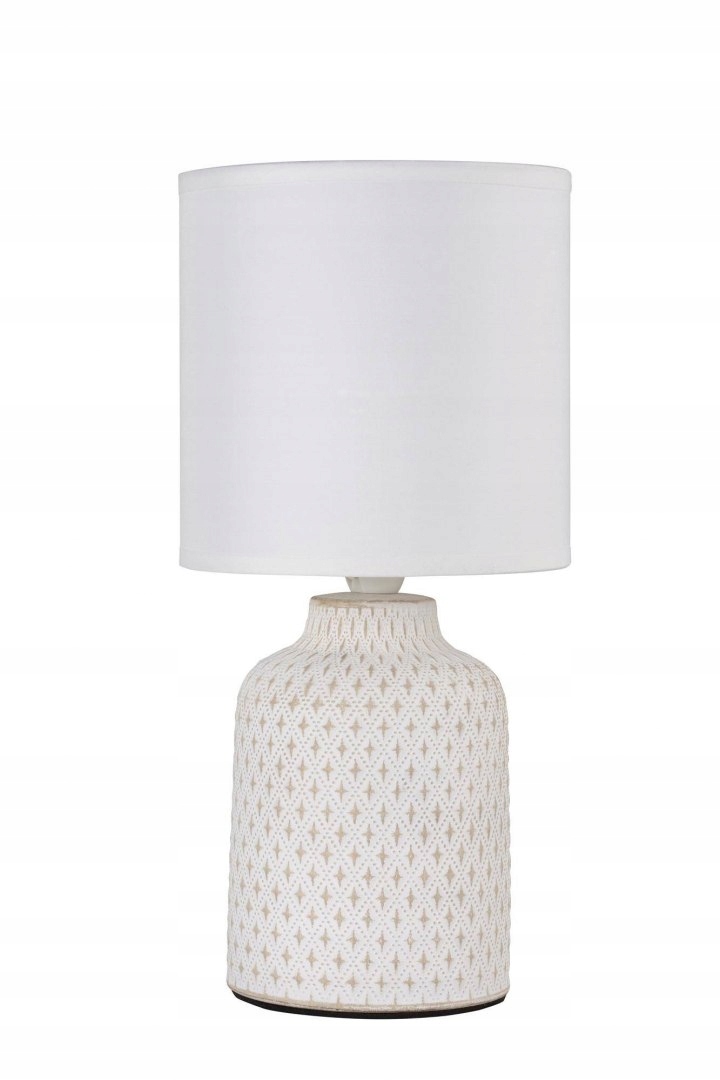 Lampa stołowa gabinetowa biała ceramika nocna Iner Candellux
