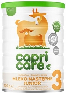 Capri CARE 3 KOZIE MLEKO JUNIOR powyżej 12 miesiąca życia dziecka 400g