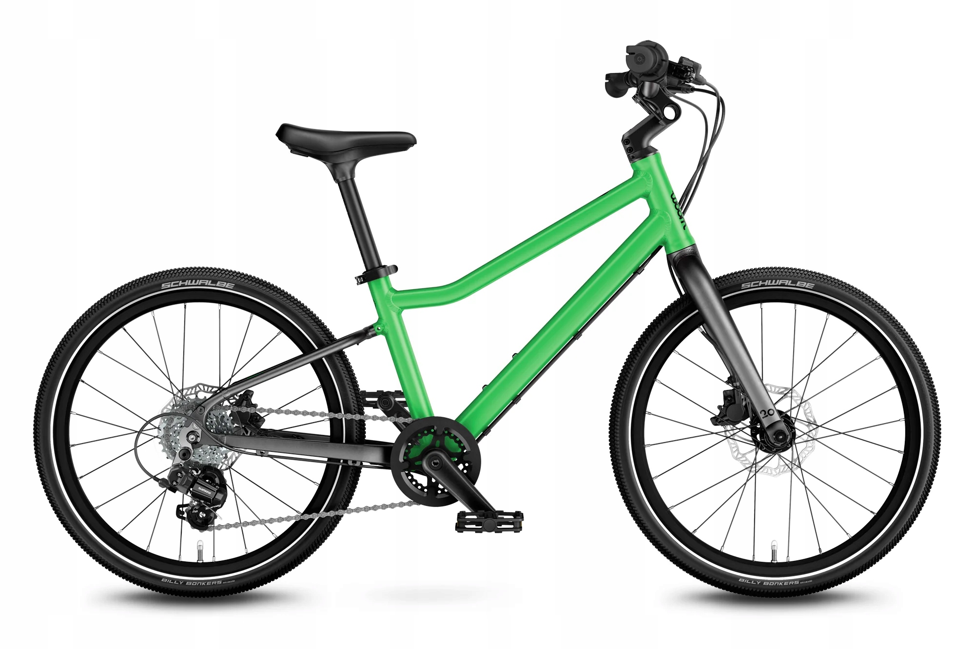 Rower dziecięcy Woom Explore 4 Jungle Green 20" lekki, 7-biegowy