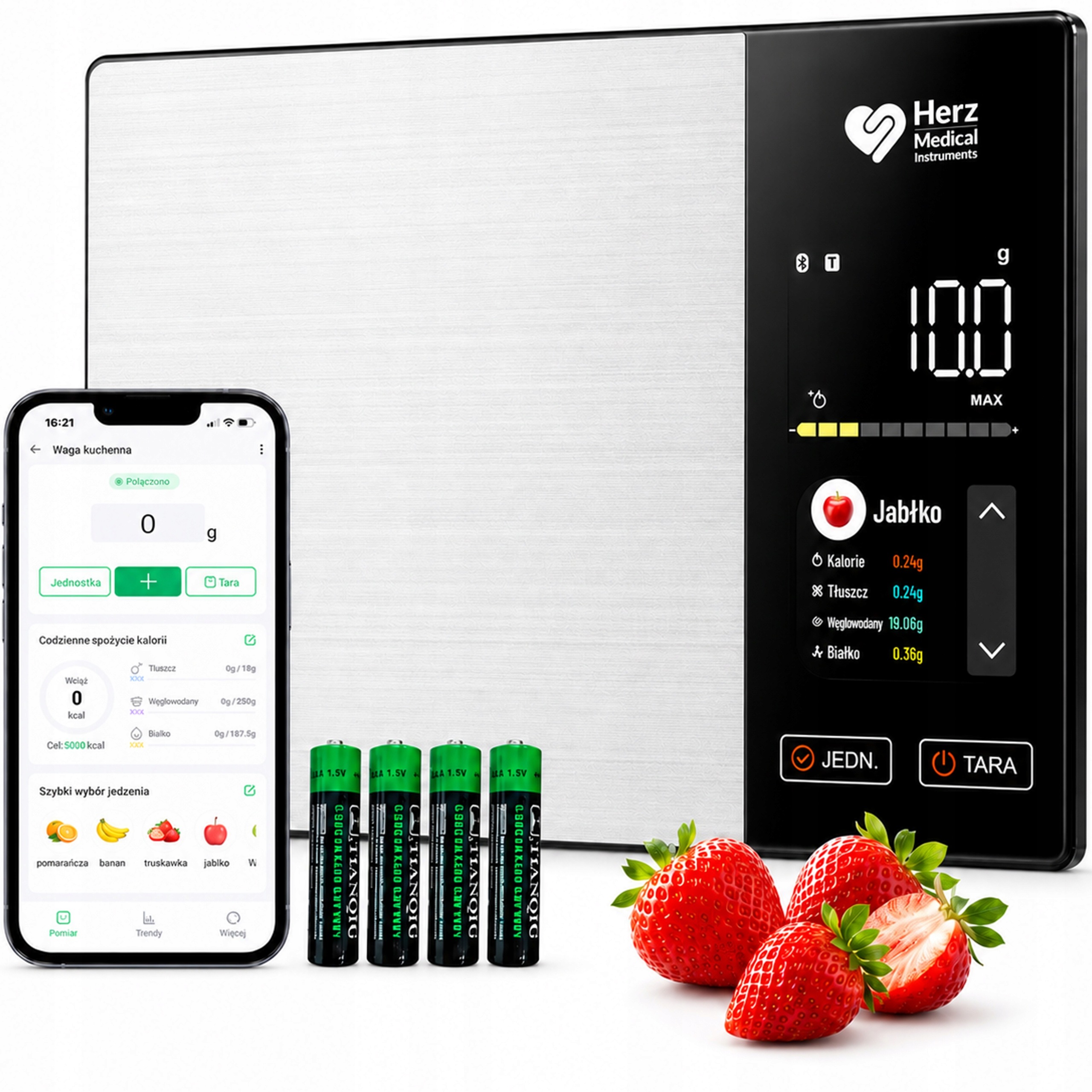 Waga Kuchenna Elektroniczna Smart Precyzyjna Herz 1G/5KG Aplikacja Pl