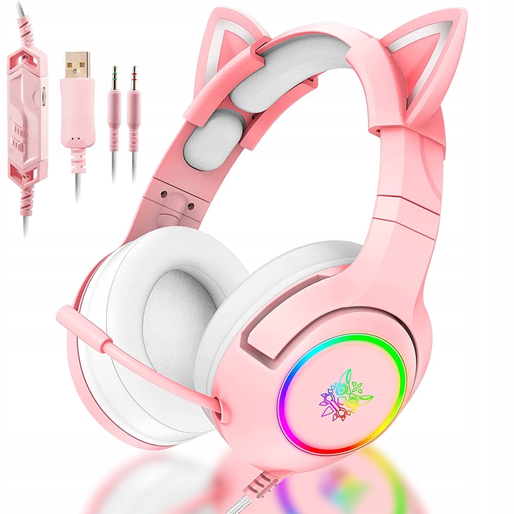 

Onikuma Słuchawki Gamingowe Rgb Z Kocimi Uszami K9