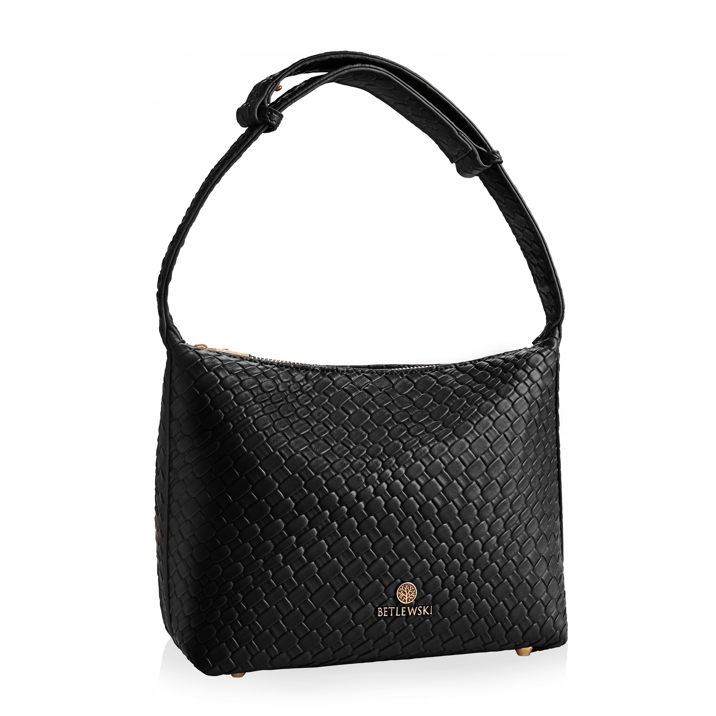 Betlewski torebka damska skóra ekologiczna pasek faktura plecionki