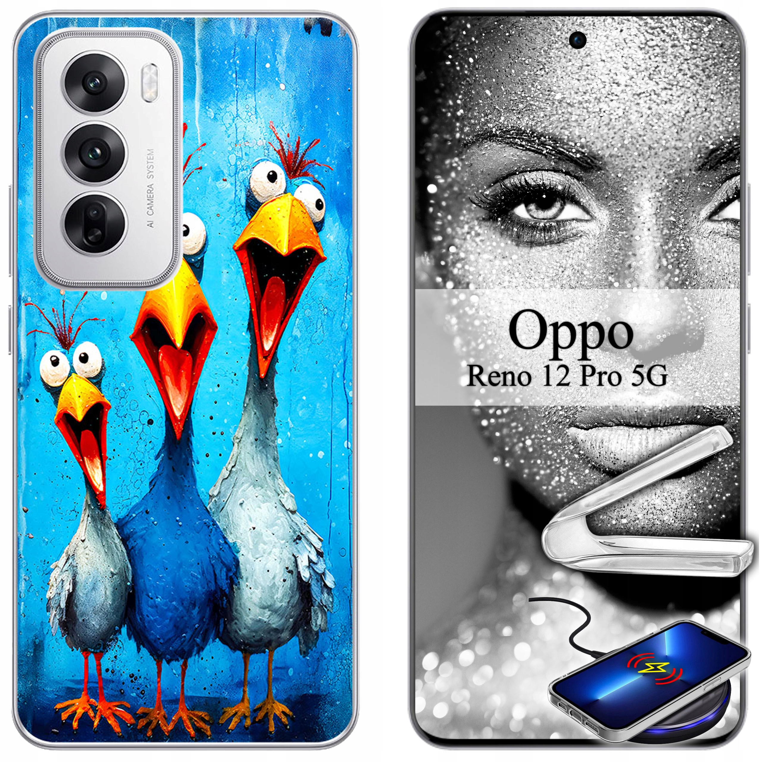 Etui FOTO Case Silikon Obudowa Plecki Pokrowiec do Oppo Reno 12 Pro 5G