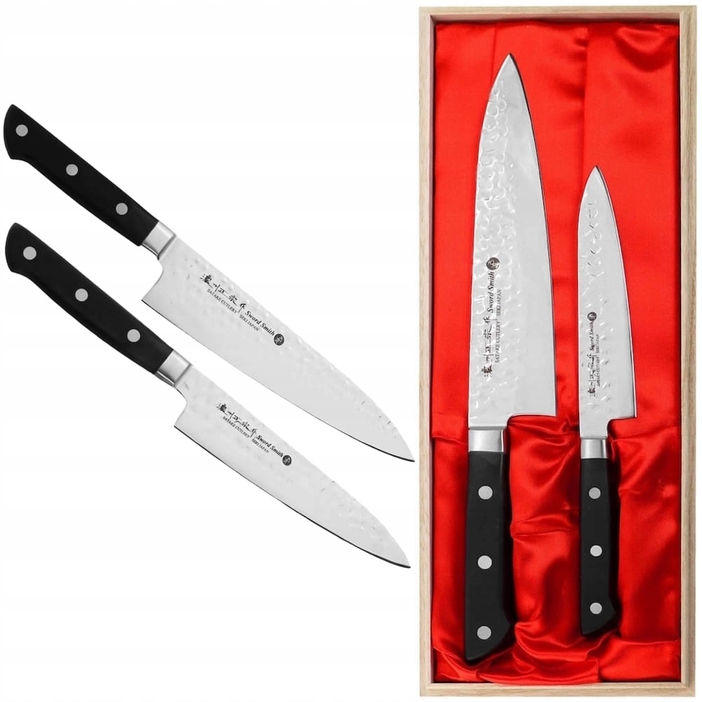 Satake Noushu Japonský set 2 nožov Univerzálny nôž a šéfkuchára s puzdrom