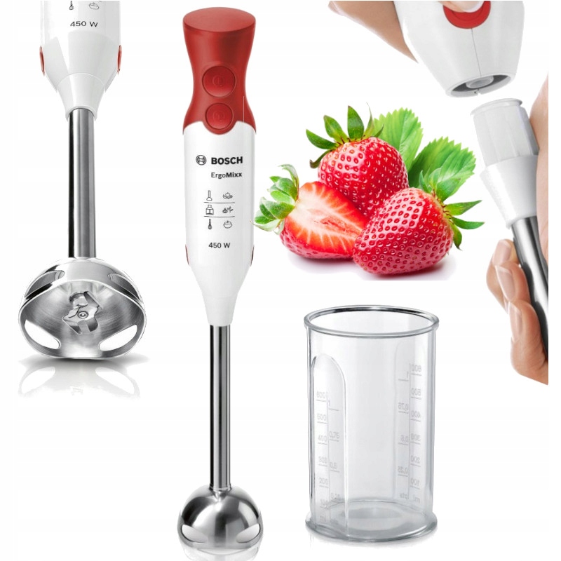 Bosch Ruční mixér MSM64110 450W Nádoba Režim Turbo Nůž QuattroBlade