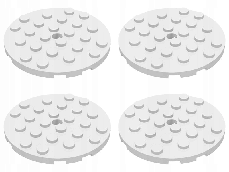 

Lego 11213 Płytka Koło 6x6 biała Nowa (4g) 4 szt