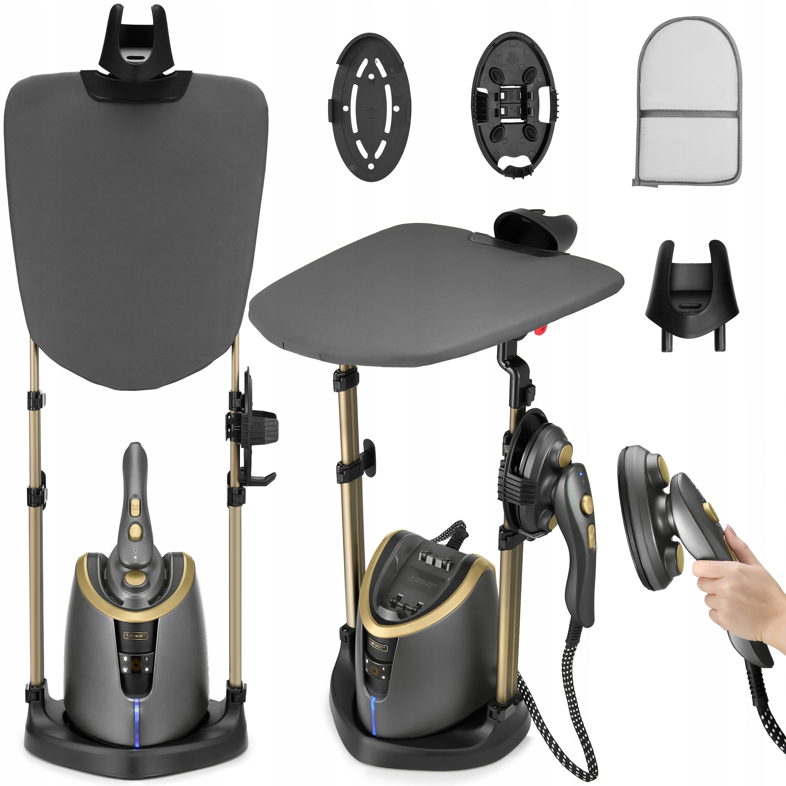 Parownica do ubrań Steamer Yoer Żelazko +Deska 2280W +30 minut ciągłej pary